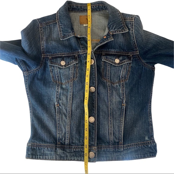 AMERICAN EAGLE Blue Denim Trucker Jean Jacket Small - Picture 13 of 14